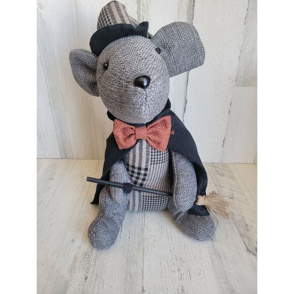 Halloween Sitting witch mouse broom door greeter mice - Picture 2 of 8